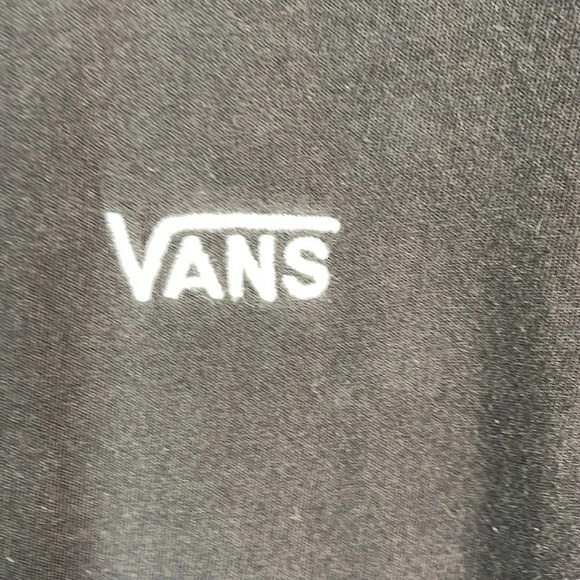 VANS Boxy T-Shirt Black Embroidered Chest Logo Crewneck Short Sleeves Size Small - Picture 4 of 11